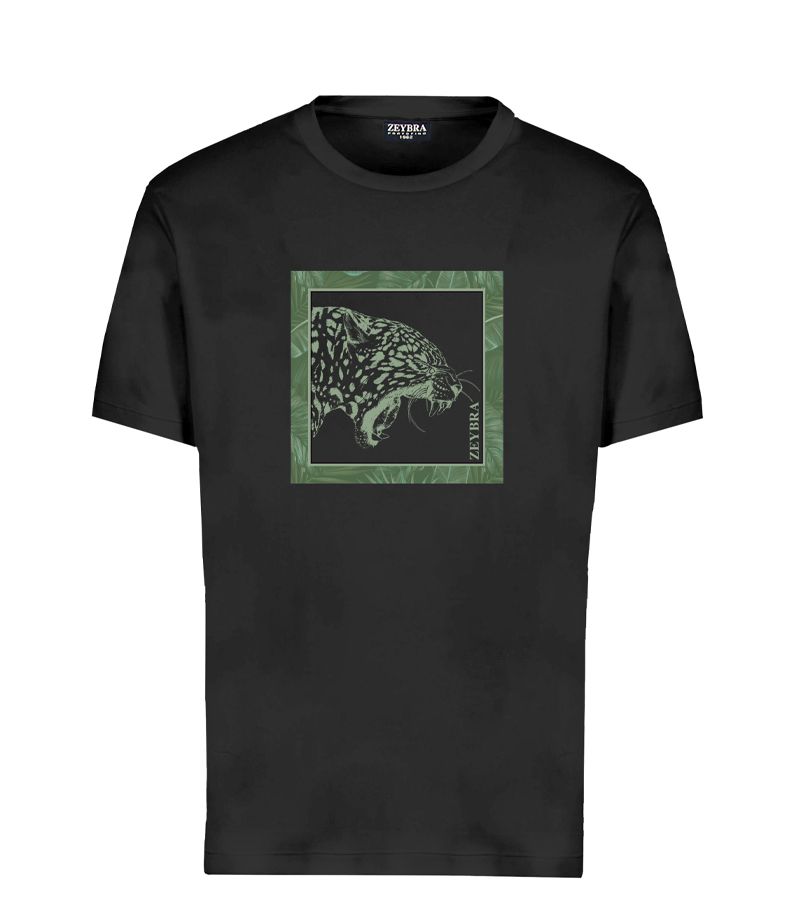 Zeybra T-SHIRT UOMO 100% COTONE SUPIMA NERO In vendita