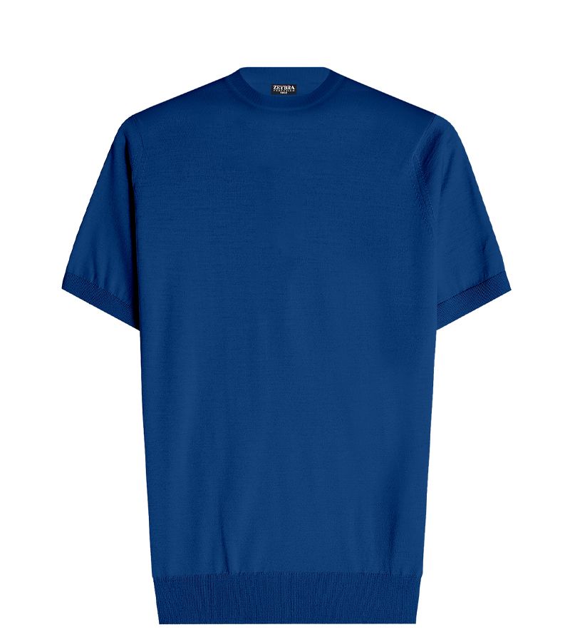 Zeybra T-SHIRT UOMO 100% COTONE CRÈPE INCHIOSTRO Duty-free