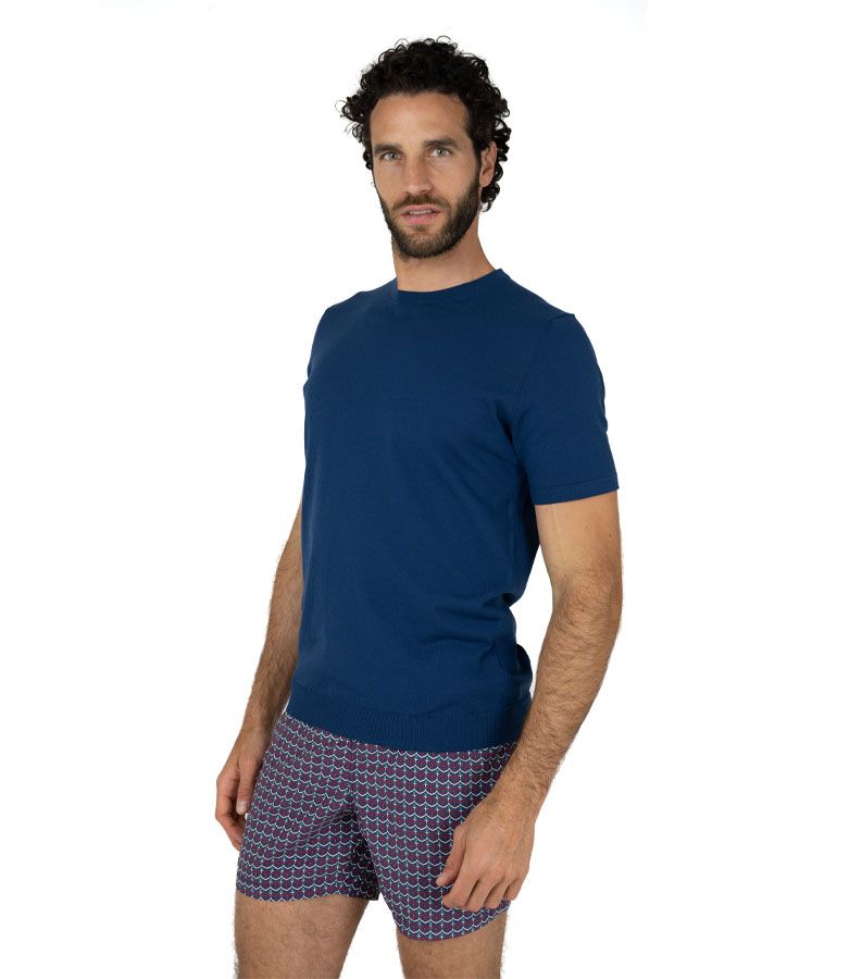 Zeybra T-SHIRT UOMO 100% COTONE CRÈPE NAVY Sconti questo mese