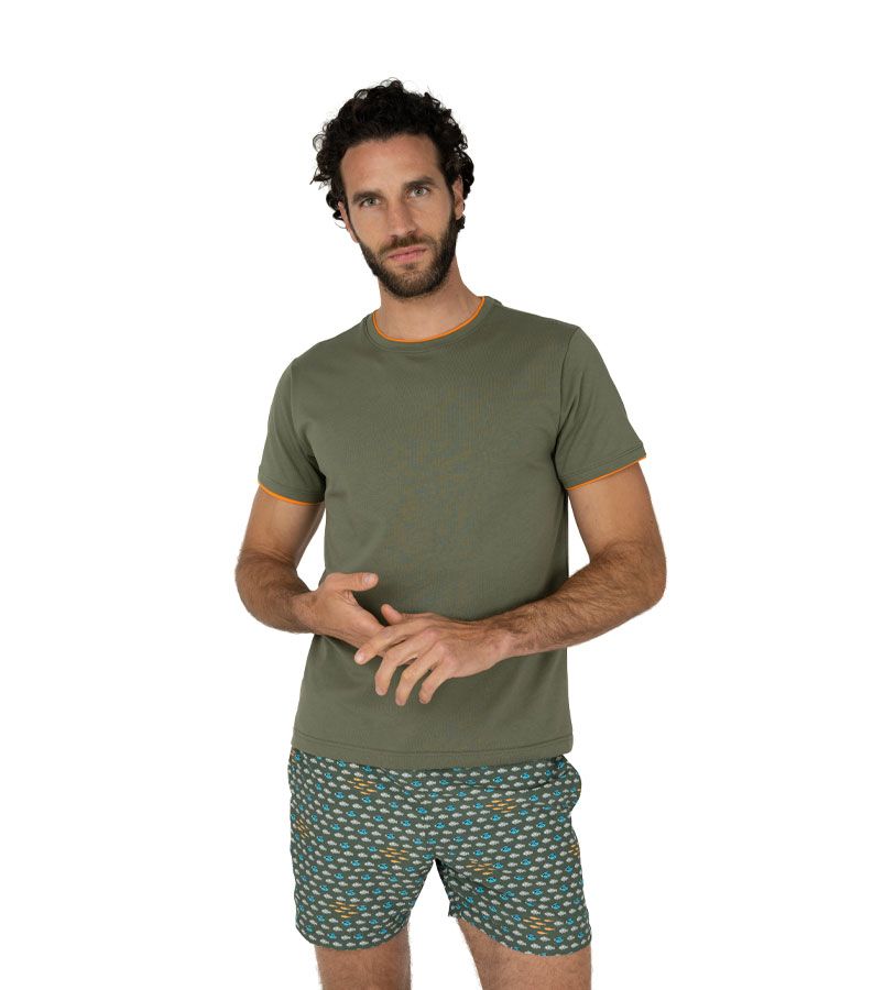 Zeybra T-SHIRT DOPPIO COLLO 100% COTONE MILITY Nuovo