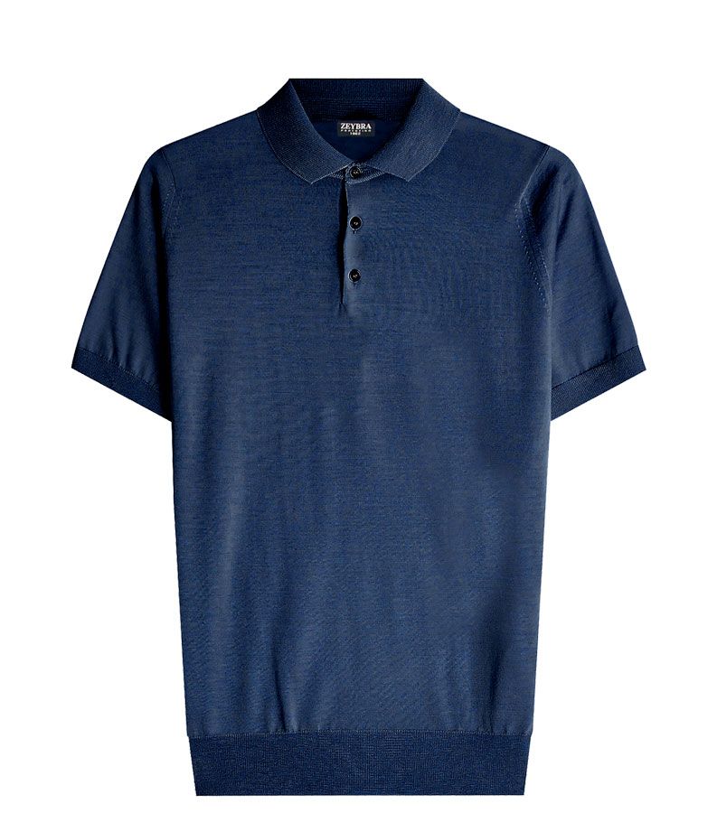 Zeybra POLO UOMO COTONE CREPE BLU Acquista Ora