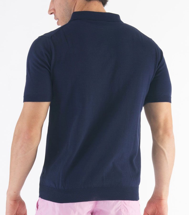 Zeybra POLO UOMO COTONE CREPE BLU Acquista Ora